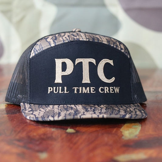 Pull Time 7 Panel Hat | PTC | Black/Camo