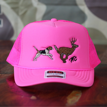 Pull Time Hat | Deer Dogs | Saftey Pink