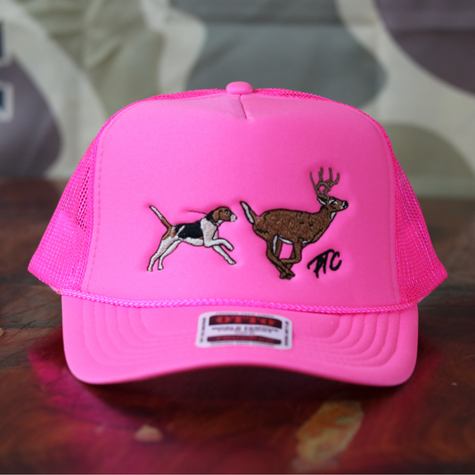 Pull Time Hat | Deer Dogs | Saftey Pink