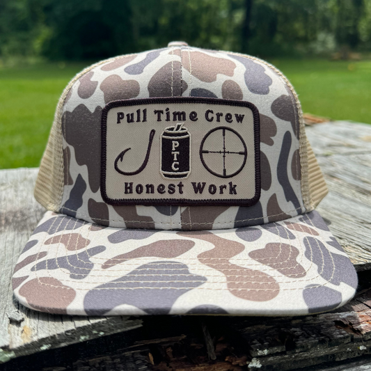 Pull Time Patch Hat | Honest Work | Old School Camo