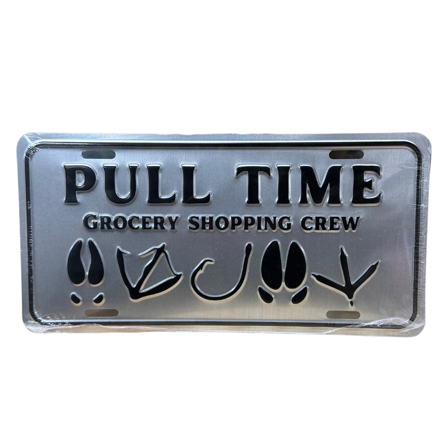 Pull Time Grocery Shopping Crew | License Plate