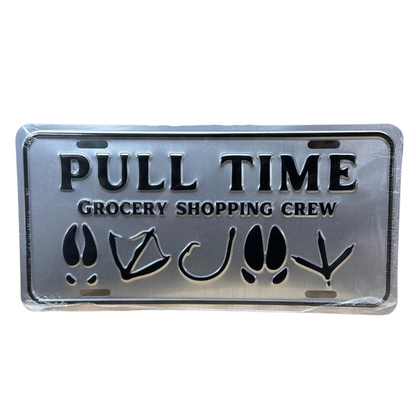 Pull Time Grocery Shopping Crew | License Plate
