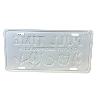 Pull Time Grocery Shopping Crew | License Plate