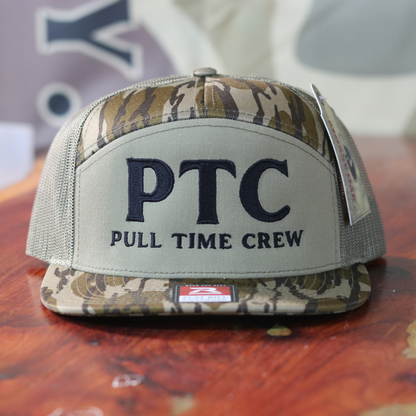 Pull Time 7 Panel Hat | PTC | Mossy Oak Bottomland